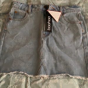 Denim mini skirt LIGHT BLUE